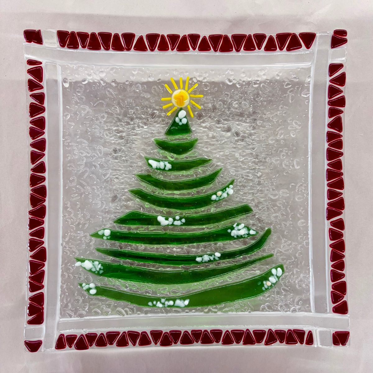 Glass Fused tree plate